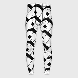 Тайтсы мужские Три буквы: чёрные, цвет: 3D-принт