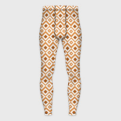 Мужские тайтсы Паттерн с ромбиками коричневый