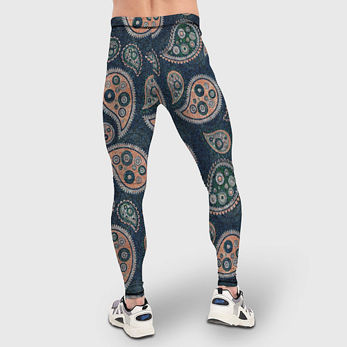 Мужские тайтсы Индийский деним / 3D-принт – фото 4