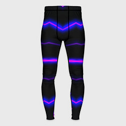 Тайтсы мужские Color multicoloured neon stripes, цвет: 3D-принт
