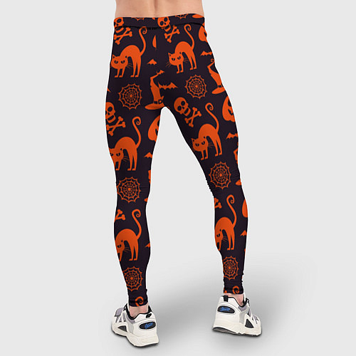 Мужские тайтсы Паттерн с символами праздника Хэллоуин / 3D-принт – фото 4