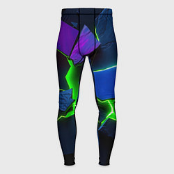 Тайтсы мужские Neon tile, цвет: 3D-принт