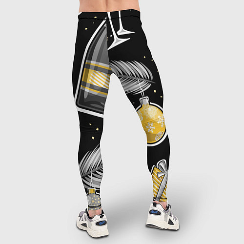 Мужские тайтсы Новогодний вайб / 3D-принт – фото 4