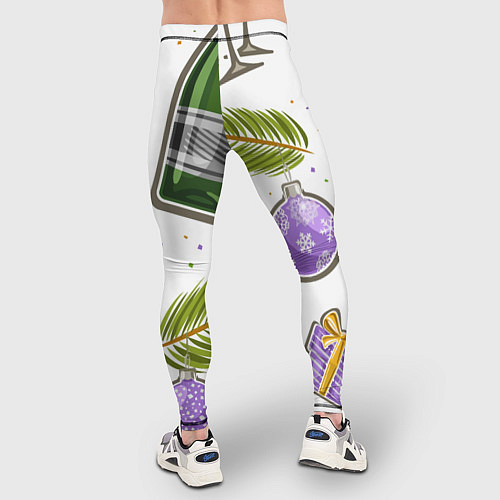 Мужские тайтсы Новогодний вайб / 3D-принт – фото 4