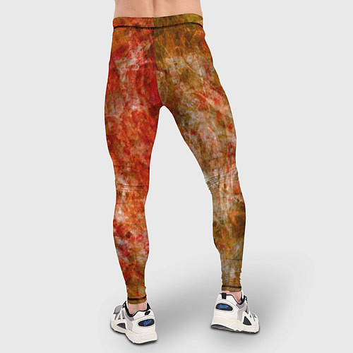 Мужские тайтсы Абстракция - bright red / 3D-принт – фото 4