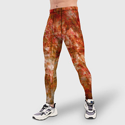 Тайтсы мужские Абстракция - bright red, цвет: 3D-принт — фото 2