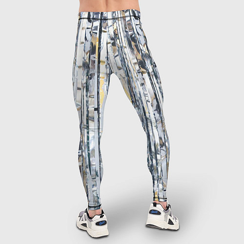 Мужские тайтсы Новогодний дождик / 3D-принт – фото 4