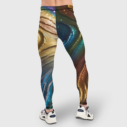 Мужские тайтсы Сморщенные складочки жидкости / 3D-принт – фото 4