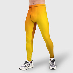 Тайтсы мужские Color yellow red gradient, цвет: 3D-принт — фото 2
