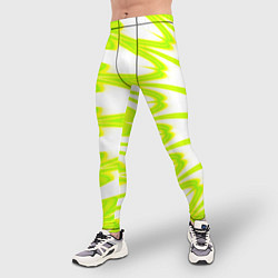 Тайтсы мужские Color neon green, цвет: 3D-принт — фото 2