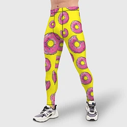 Тайтсы мужские Пончики Гомера, цвет: 3D-принт — фото 2