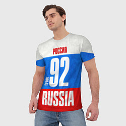 Футболка мужская Russia: from 92, цвет: 3D-принт — фото 2