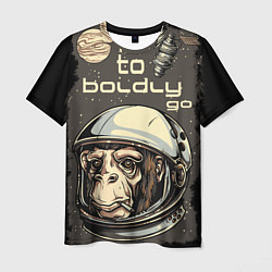 Мужская футболка Monkey: to boldly go