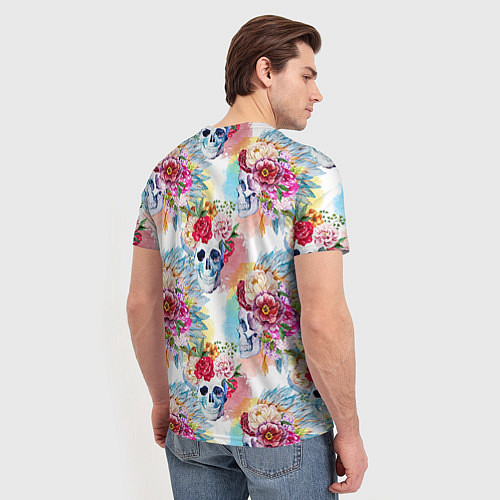 Мужская футболка Цветы и бабочки 5 / 3D-принт – фото 4