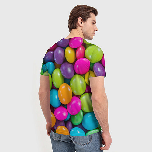 Мужская футболка Конфетки / 3D-принт – фото 4