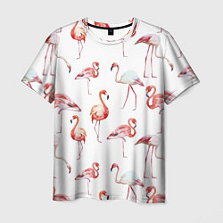 Мужская футболка Действия фламинго