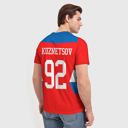 Мужская футболка Сборная РФ: #92 KUZNETSOV / 3D-принт – фото 4