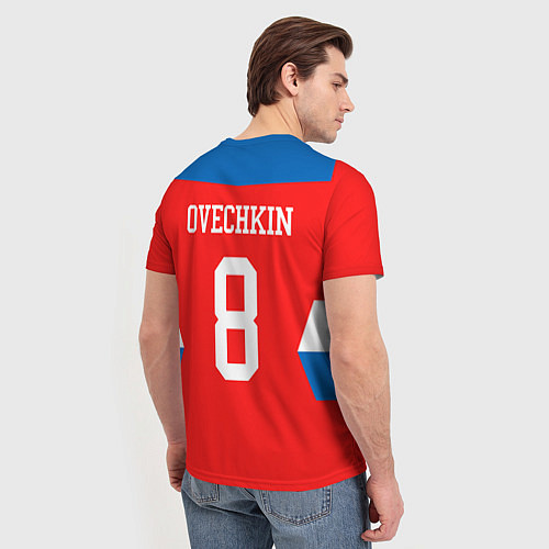 Мужская футболка Сборная РФ: #8 OVECHKIN / 3D-принт – фото 4