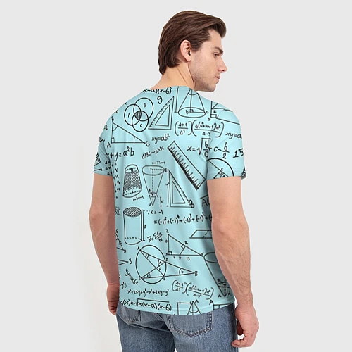 Мужская футболка Учителю математики / 3D-принт – фото 4