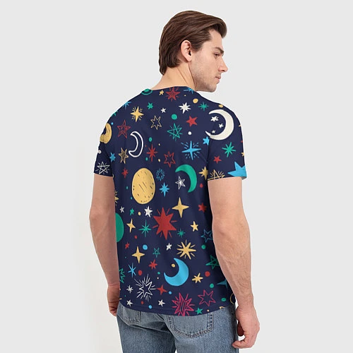 Мужская футболка Звездное небо / 3D-принт – фото 4