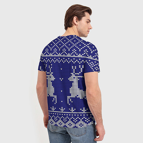 Мужская футболка Узор с оленями / 3D-принт – фото 4