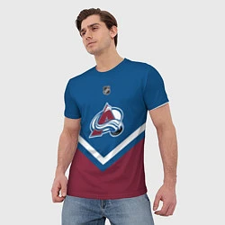 Футболка мужская NHL: Colorado Avalanche, цвет: 3D-принт — фото 2