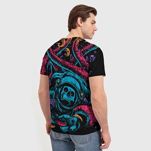 Мужская футболка Космический осьминог / 3D-принт – фото 4