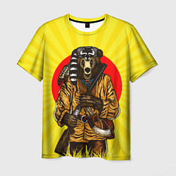 Мужская футболка Медведь охотник