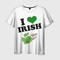 Мужская футболка Ireland, I love Irish