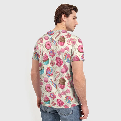 Мужская футболка Радости для сладости / 3D-принт – фото 4