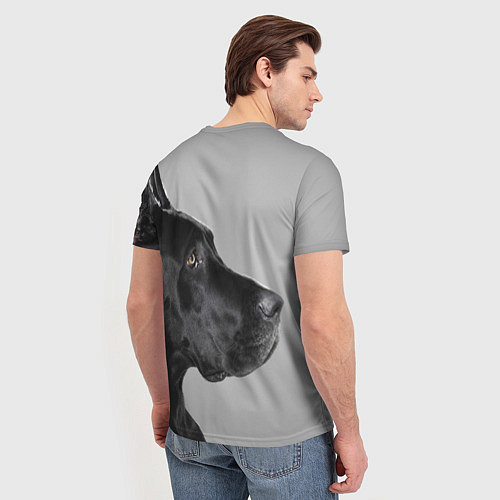 Мужская футболка Черненый дог / 3D-принт – фото 4