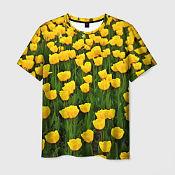 Мужская футболка Жёлтые тюльпаны