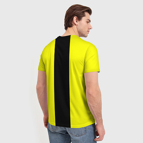Мужская футболка BVB FC: Yellow line / 3D-принт – фото 4