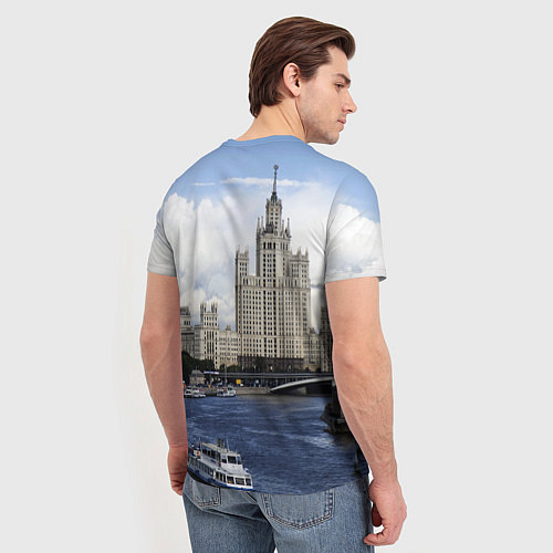 Мужская футболка Москва река / 3D-принт – фото 4
