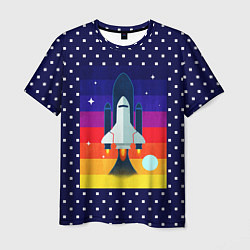 Мужская футболка Запуск ракеты