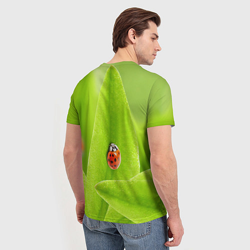 Мужская футболка Жучки на травке / 3D-принт – фото 4
