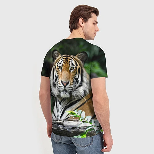 Мужская футболка Тигр в джунглях / 3D-принт – фото 4