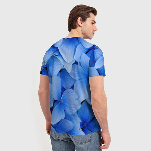 Мужская футболка Паттерн из незабудки / 3D-принт – фото 4