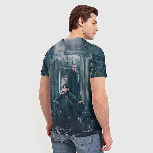Мужская футболка Шерлок и Ватсон / 3D-принт – фото 4