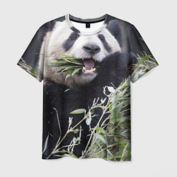 Мужская футболка Панда кушает