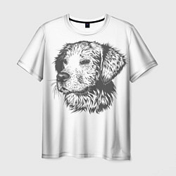 Мужская футболка Собака: карандаш