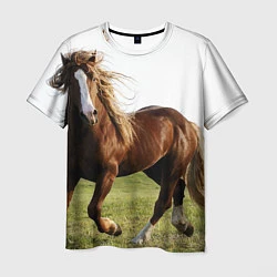 Футболка мужская Бегущая лошадь, цвет: 3D-принт