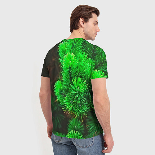 Мужская футболка Зелёная ель / 3D-принт – фото 4