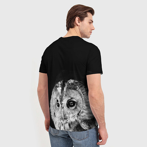 Мужская футболка Ночной филин / 3D-принт – фото 4