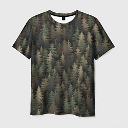 Мужская футболка Лесной камуфляж