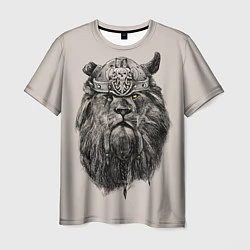 Мужская футболка Старый лев-воин