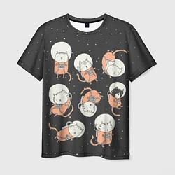 Мужская футболка Космические котики