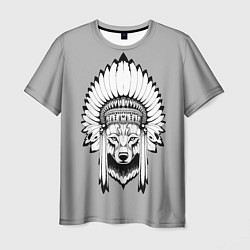 Мужская футболка Indian wolf