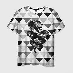 Мужская футболка Snake Geometric