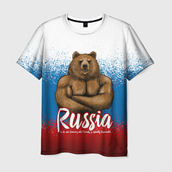 Футболка мужская Russian Bear, цвет: 3D-принт